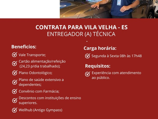 GRUPO PODIUM CONTRATA ENTREGADOR(A) TÉCNICO(A)
