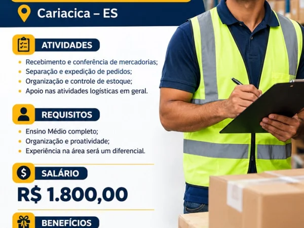 VAGA DE AUXILIAR DE LOGÍSTICA 