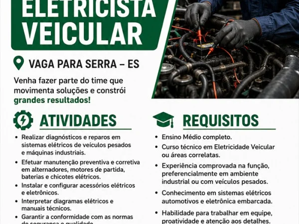 TSA CONTRATA ELETRICISTA VEICULAR