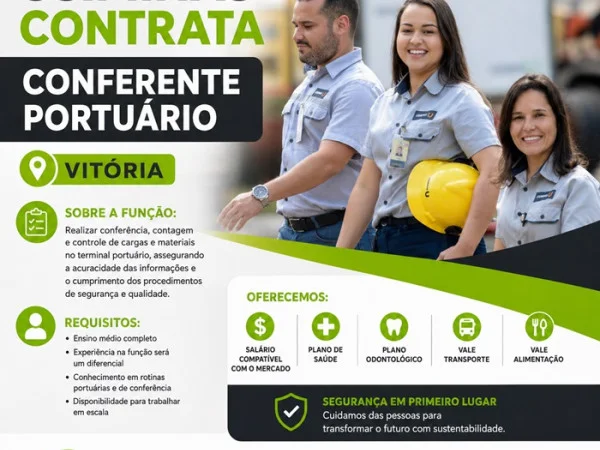 USIMINAS CONTRATA CONFERENTE PORTUÁRIO - VITÓRIA