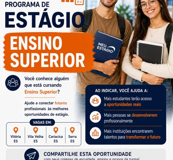VAGAS DE ESTÁGIO – ENSINO SUPERIOR