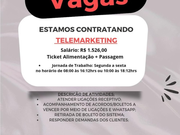 OPERADOR DE TELEMARKETING