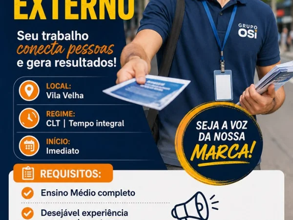 VAGA DE DIVULGADOR EXTERNO