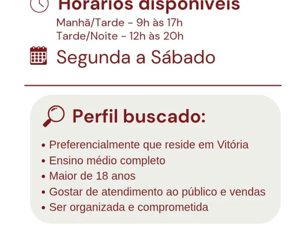 Vaga para Consultor(a) de Vendas – Cacau Show