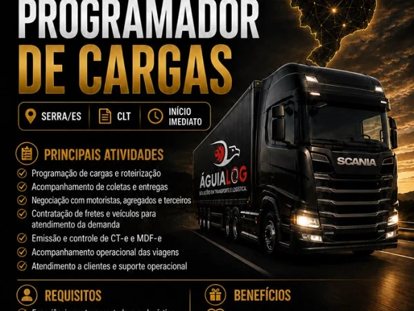 Vaga para Programador de Cargas – SerraES