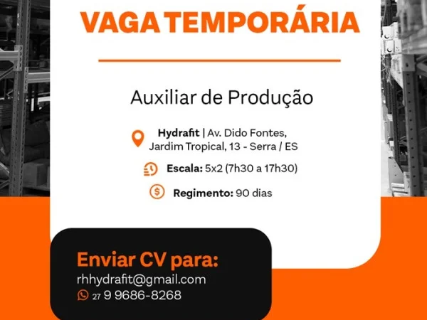 AUXILIAR DE PRODUÇÃO – TEMPORÁRIO