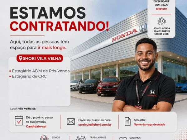 Honda Shori Vila Velha abre vagas de Estágio