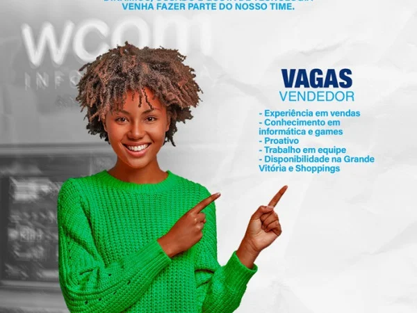 WCOM CONTRATA VENDEDOR(A)