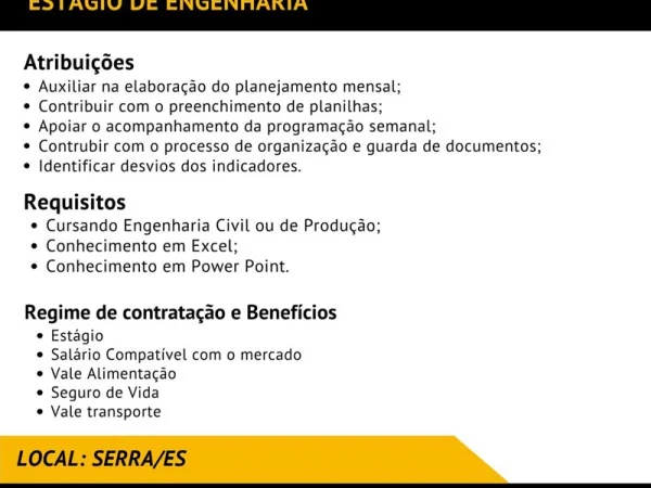 Grupo A. MADEIRA contrata Estagiário de Engenharia