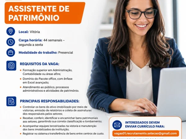 Vaga para Assistente de Patrimônio