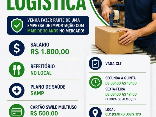 Vaga para Auxiliar de Logística