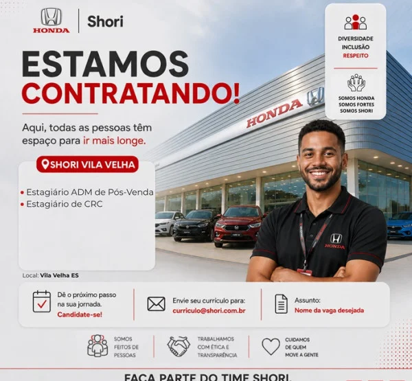 Honda Shori Vila Velha abre vagas de Estágio