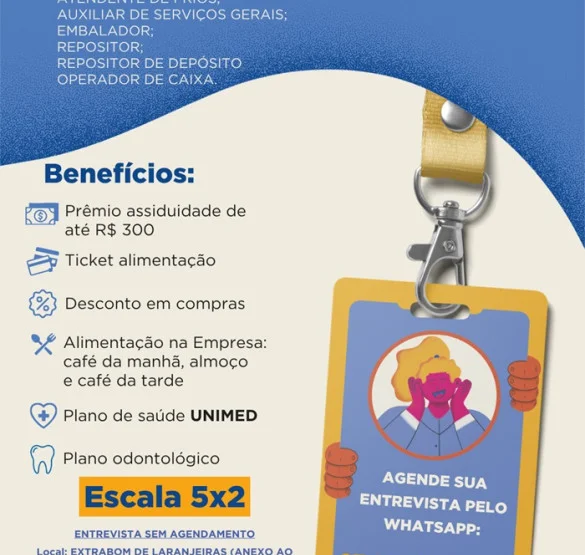 Vagas para o EXTRABOM de PORTO CANOA