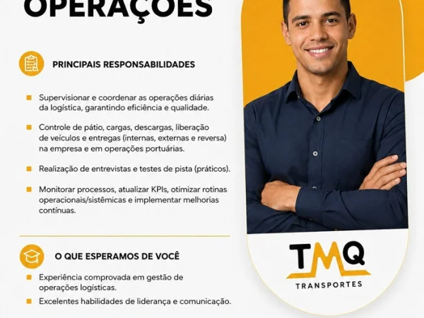 TMQ Transportes contrata Líder de Operações