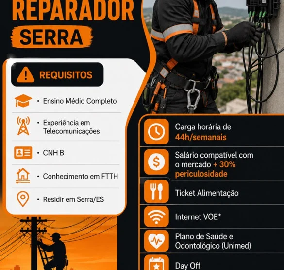 TÉCNICO INSTALADOR REPARADOR - SERRA