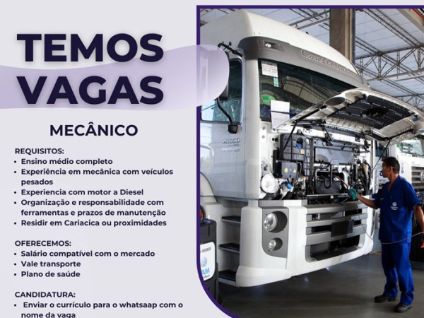 Operlog contrata Mecânico