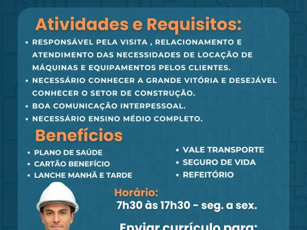 Vaga para Vendedor Externo