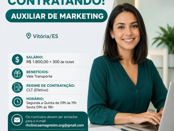 Vaga para Auxiliar de Marketing – EmagreSIM – Vitória/ES