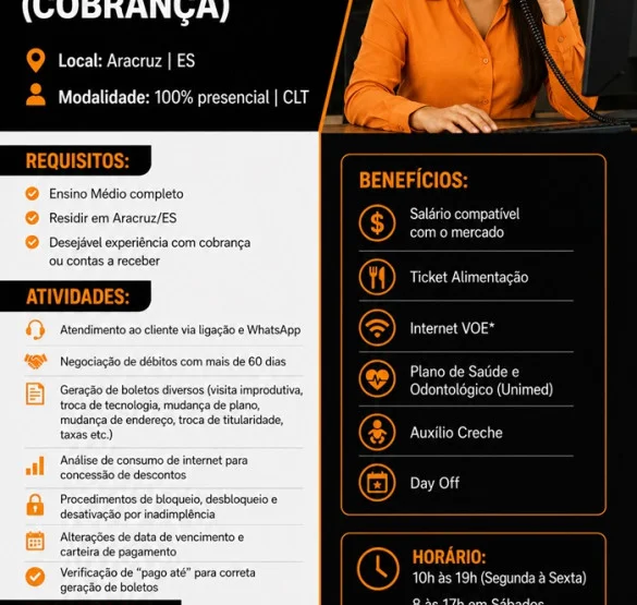 ASSISTENTE ADMINISTRATIVO (COBRANÇA)