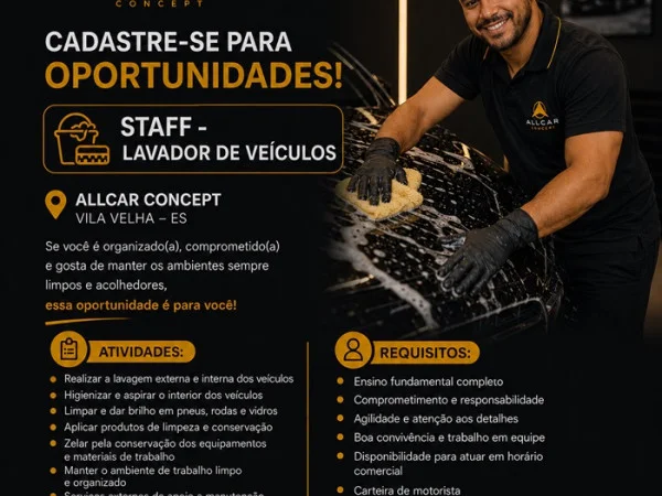 Lavador de Veículos - Allcar Concept - Vila Velha/ES