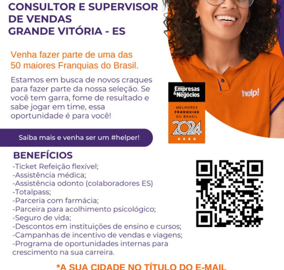 CONSULTOR E SUPERVISOR DE VENDAS - GRANDE VITÓRIA