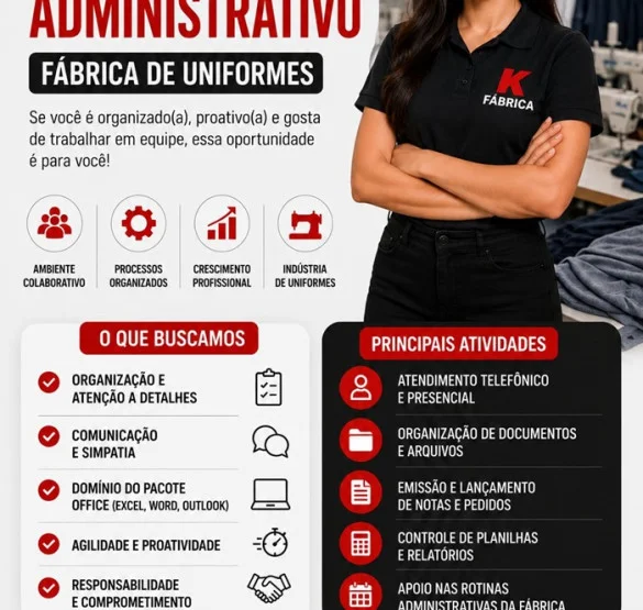 VAGA PARA AUXILIAR ADMINISTRATIVO