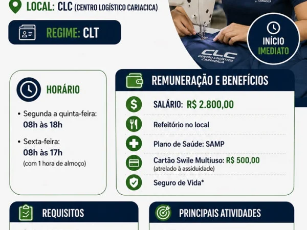 Vaga para Costureira