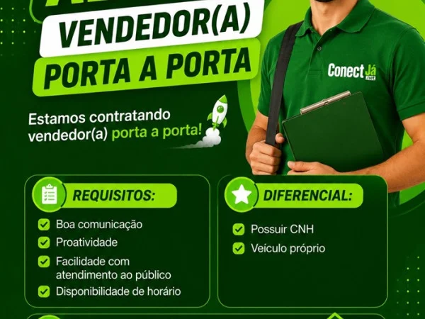 Grupo Conect Já contrata Vendedor(a) Porta a Porta