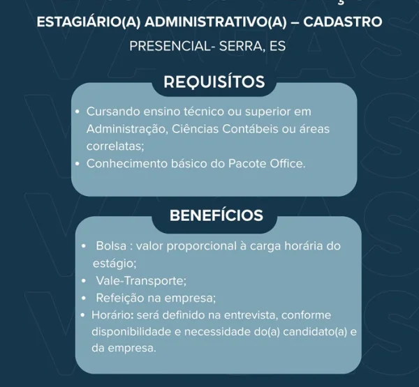 DIAÇO contrata Estagiário(a) Administrativo(a) – Cadastro
