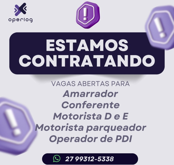 OPERLOG ABRE VAGAS DE EMPREGO