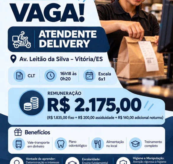 Sushi Rão Vix - Atendente Delivery Noite