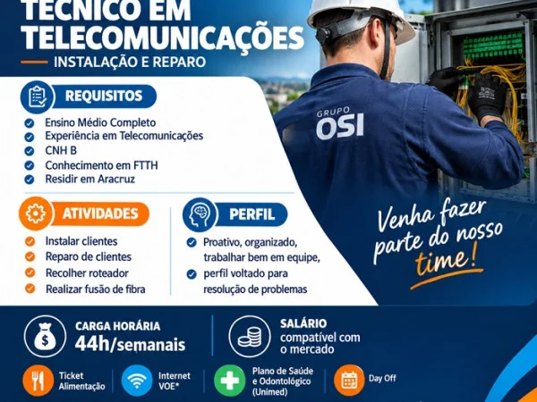 TÉCNICO EM TELECOMUNICAÇÕES | INSTALAÇÃO E REPARO