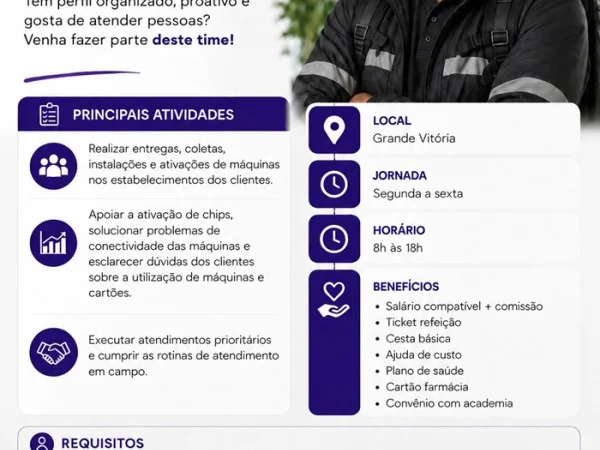 Vaga para Técnico de Pós-Vendas