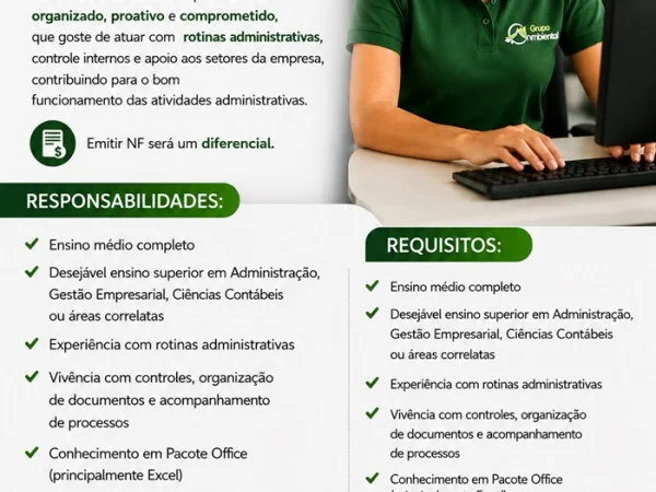Grupo Ambiental contrata Auxiliar Administrativo