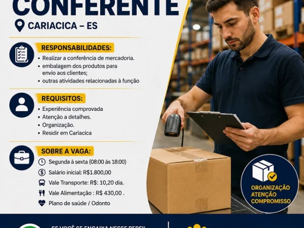 VAGA PARA CONFERENTE
