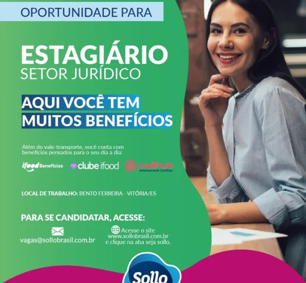 Sollo abre vaga de Estágio - Setor Jurídico