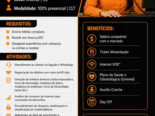 ASSISTENTE ADMINISTRATIVO (COBRANÇA)