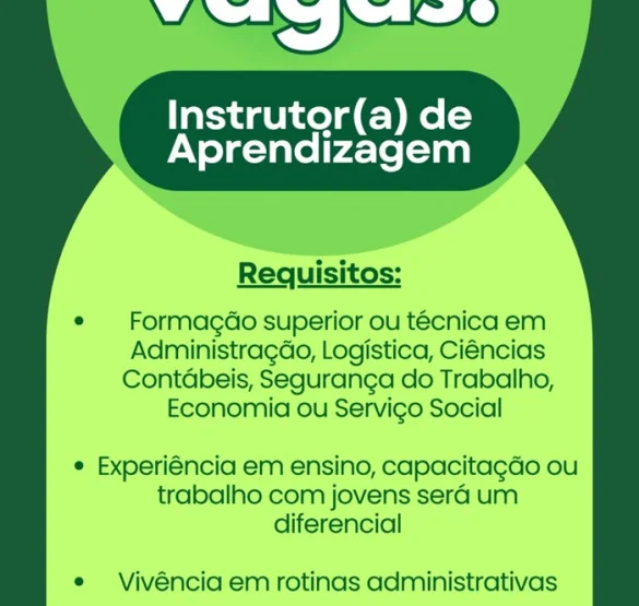 Vaga para Instrutor(a) de Aprendizagem – Vitória - ES