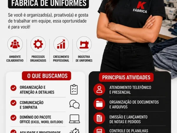 VAGA PARA AUXILIAR ADMINISTRATIVO