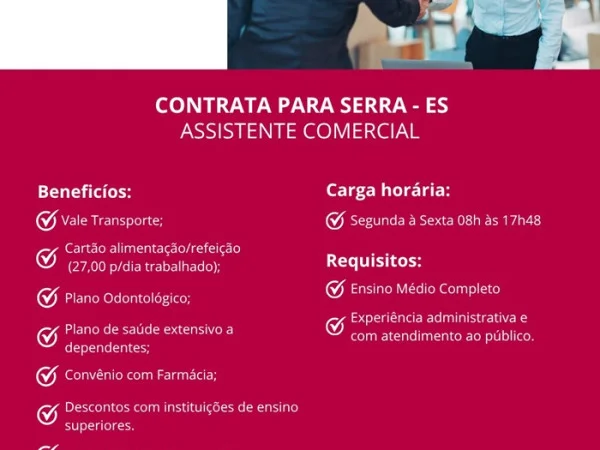 Podium rent a car contratra Assistente Comercial