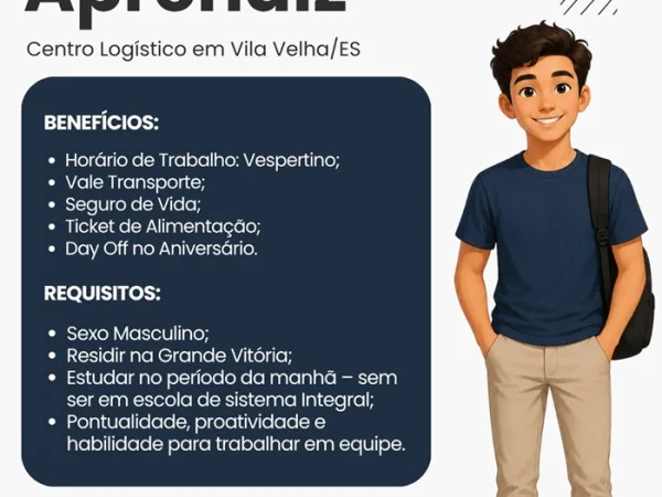 Vaga para Menor Aprendiz
