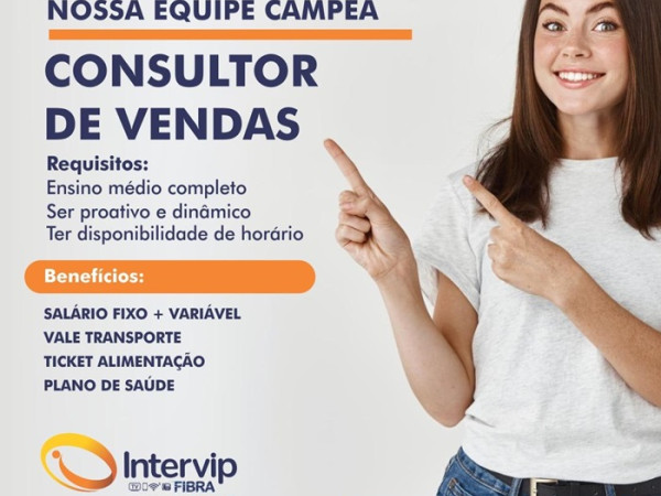 VAGA DE CONSULTOR DE VENDAS