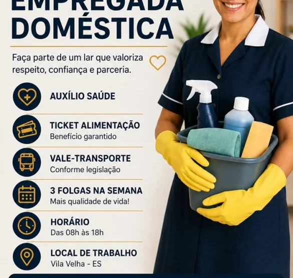 Oportunidade de Emprego – Empregada Doméstica