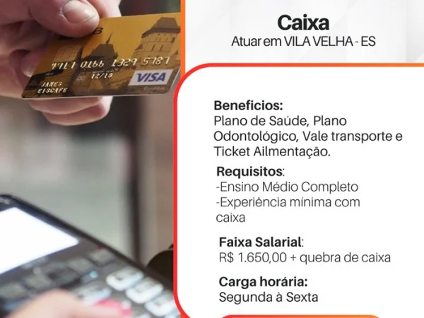 Vaga para Caixa