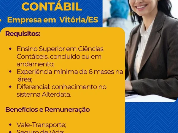 Vaga para Assistente Contábil