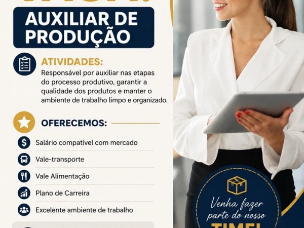 Indústria de Cartonagem na Serra Contrata Auxiliar de Produção