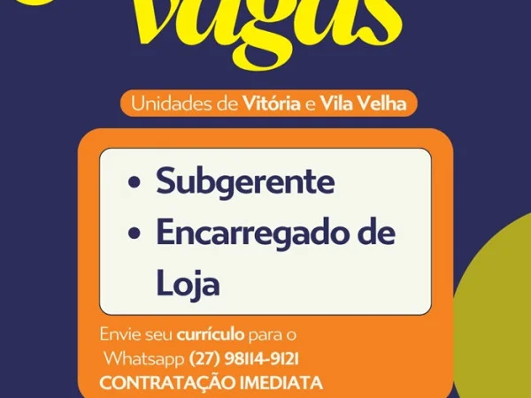 Padaria Monte Líbano contrata Subgerente e Encarregado de Loja
