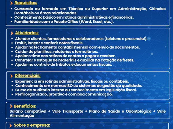 Zaruc contrata Auxiliar Administrativo