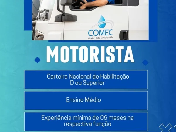 COMEC CONTRATA MOTORISTA
