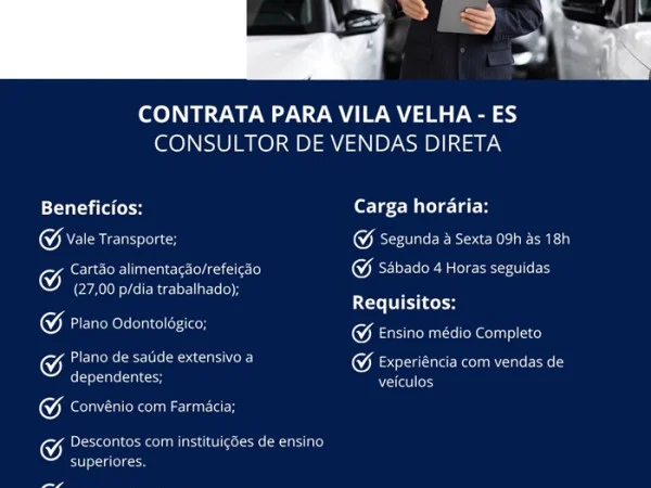 VW PREMIUM CONTRATA CONSULTOR DE VENDAS DIRETA
